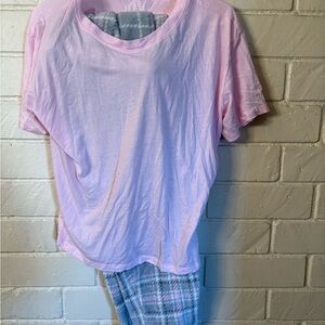 Pink and Gray Women's Pajama Set